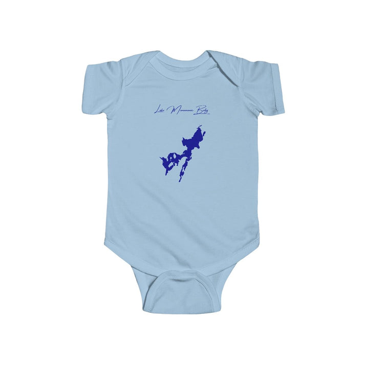 Massachusetts  Lake  Monomonac  Onesie  front  position  view  from  front  light  blue.webp