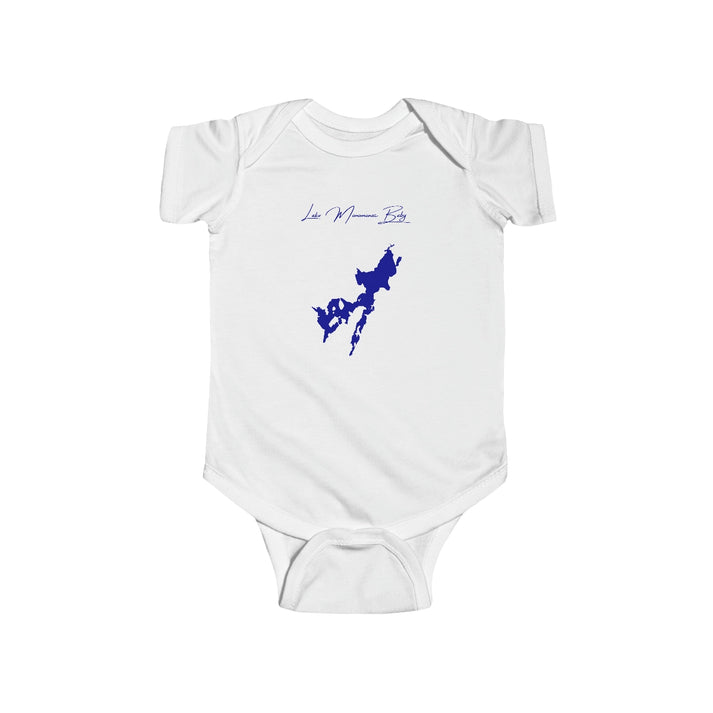 Massachusetts  Lake  Monomonac  Onesie  front  position  view  from  front  white.webp