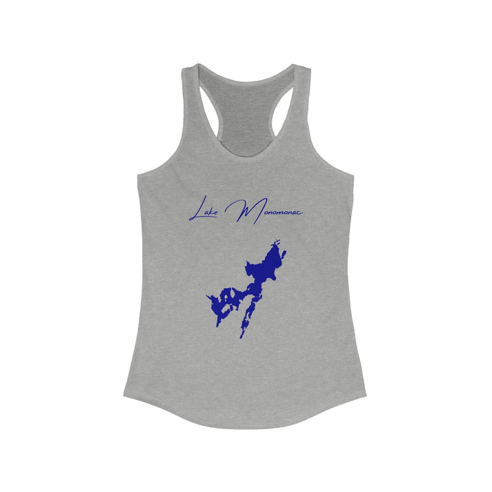 Massachusetts  Lake  Monomonac  Racerback-Tank  front  position  view  from  front  heather  grey.webp