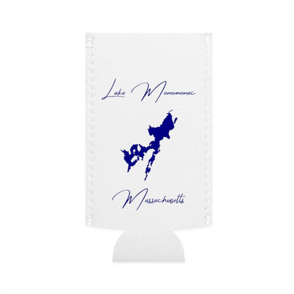Massachusetts  Lake  Monomonac  Slim  Can  Koozie  front  position  view  from  flat-front  white.webp