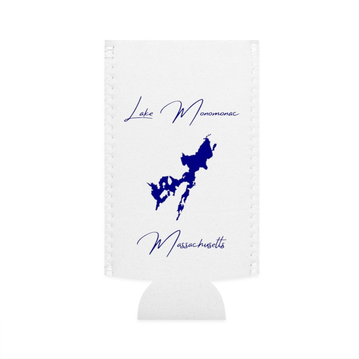 Massachusetts  Lake  Monomonac  Slim  Can  Koozie  front  position  view  from  flat-front  white.webp