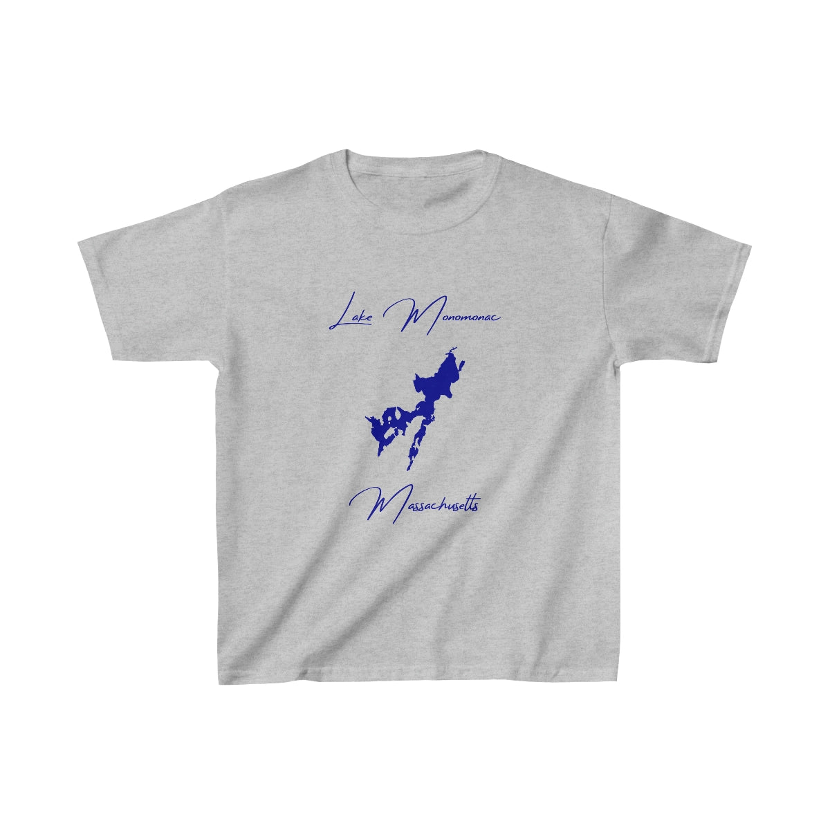 Massachusetts  Lake  Monomonac  Youth  T-shirt  front  position  view  from  front  sport  grey.webp