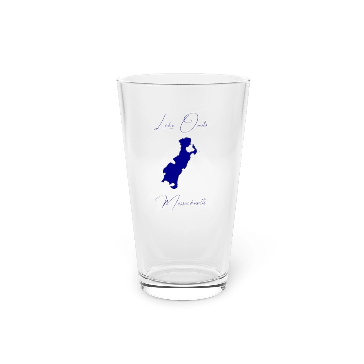 Massachusetts  Lake  Onota  16oz  Pint  Glass  front  position  view  from  front  16oz.webp