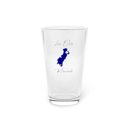 Massachusetts  Lake  Onota  16oz  Pint  Glass  front  position  view  from  front  16oz.webp