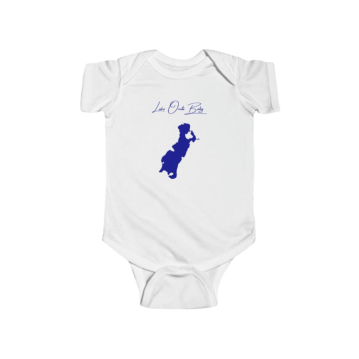 Massachusetts  Lake  Onota  Onesie  front  position  view  from  front  white.webp