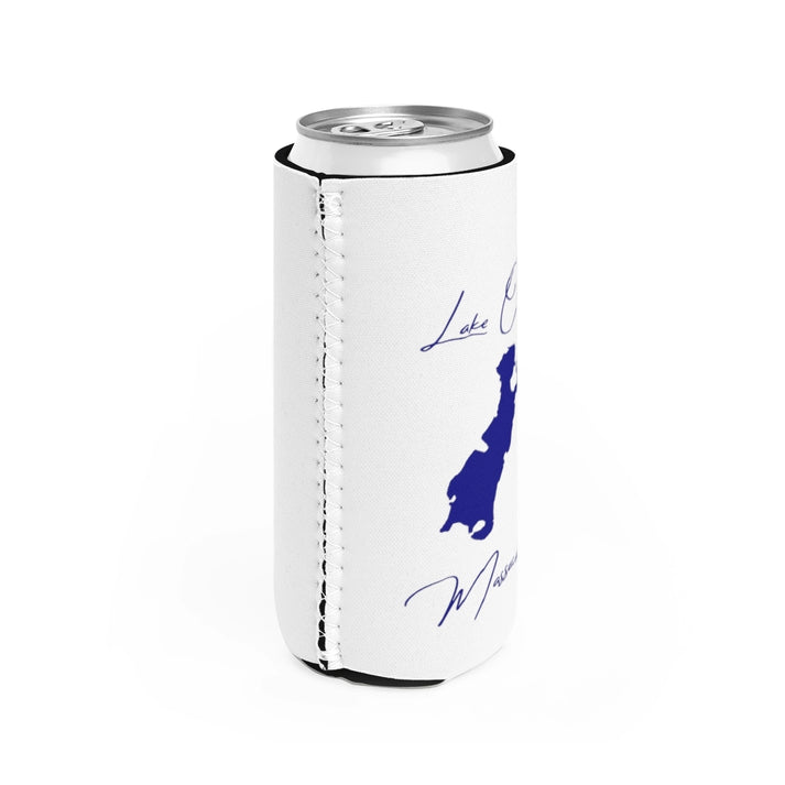 Massachusetts  Lake  Onota  Slim  Can  Koozie  all  position  view  from  right  white.webp