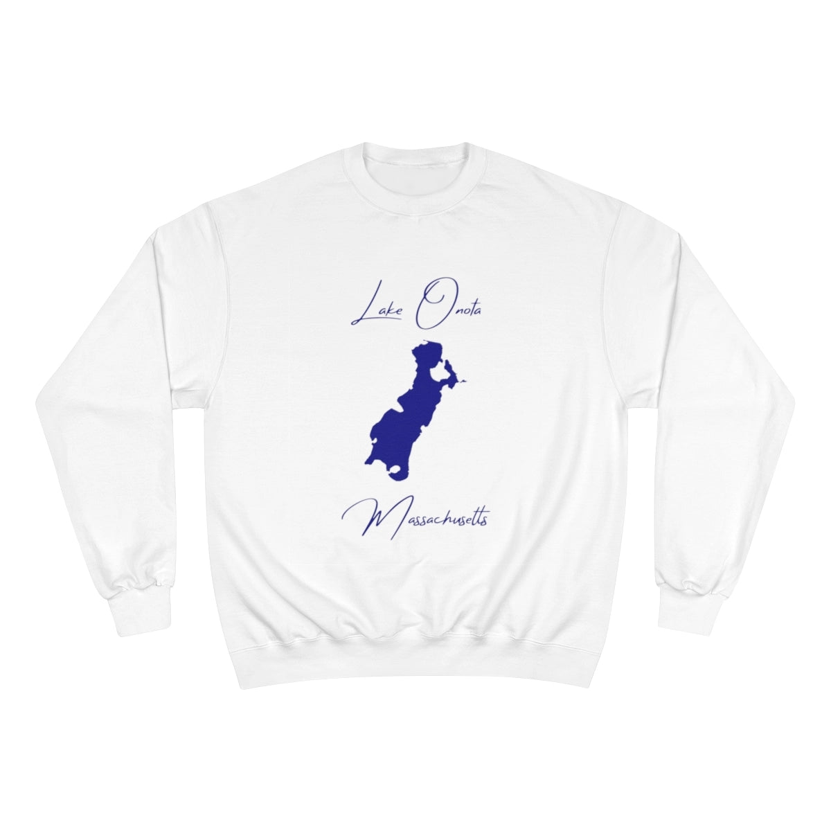 Massachusetts  Lake  Onota  Sweatshirt  front  position  view  from  front  white.webp