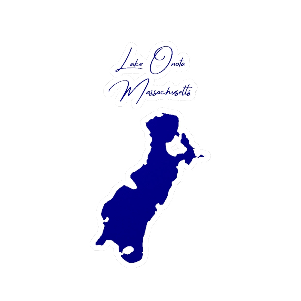 Massachusetts  Lake  Onota  Vinyl  Decal  other  position  view  from  front  4  x  6.webp