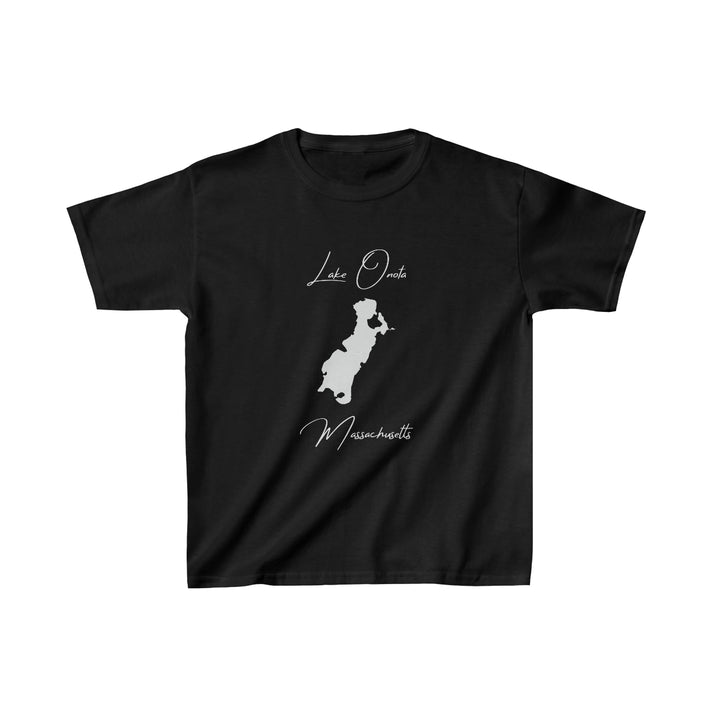 Massachusetts  Lake  Onota  Youth  T-shirt  front  position  view  from  front  black.webp