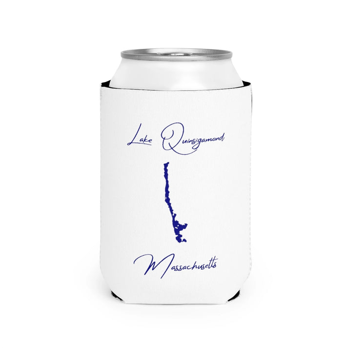 Massachusetts  Lake  Quinsigamond  Can  Koozie  front  position  view  from  front-2  white.webp