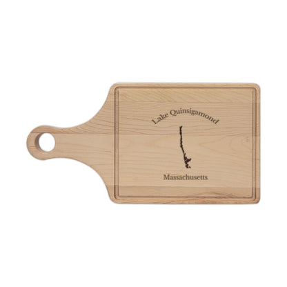 Massachusetts  Lake  Quinsigamond  Engraved  Cutting  Board  front  position  view  from  front  maple.webp