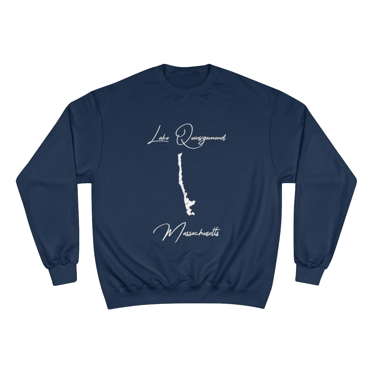 Massachusetts  Lake  Quinsigamond  Sweatshirt  front  position  view  from  front  navy.webp