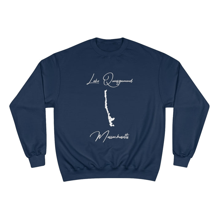 Massachusetts  Lake  Quinsigamond  Sweatshirt  front  position  view  from  front  navy.webp