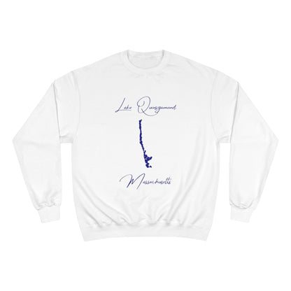 Massachusetts  Lake  Quinsigamond  Sweatshirt  front  position  view  from  front  white.webp