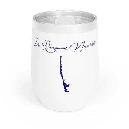 Massachusetts  Lake  Quinsigamond  Wine  Tumbler  front  position  view  from  front  white.webp