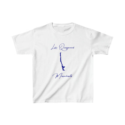 Massachusetts  Lake  Quinsigamond  Youth  T-shirt  front  position  view  from  front  white.webp