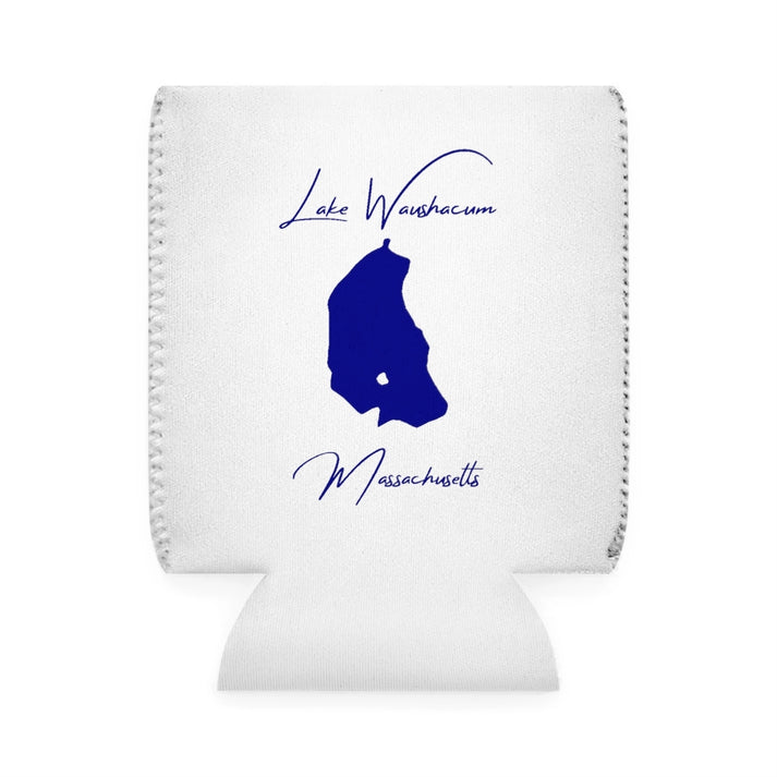 Massachusetts  Lake  Waushacum  Can  Koozie  front  position  view  from  front-1  white.webp