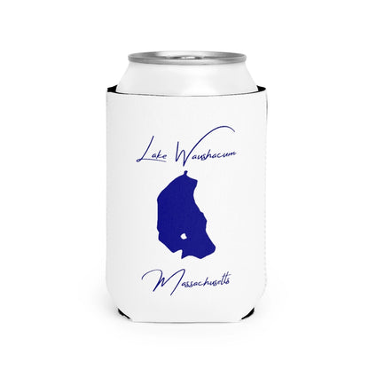 Massachusetts  Lake  Waushacum  Can  Koozie  front  position  view  from  front-2  white.webp