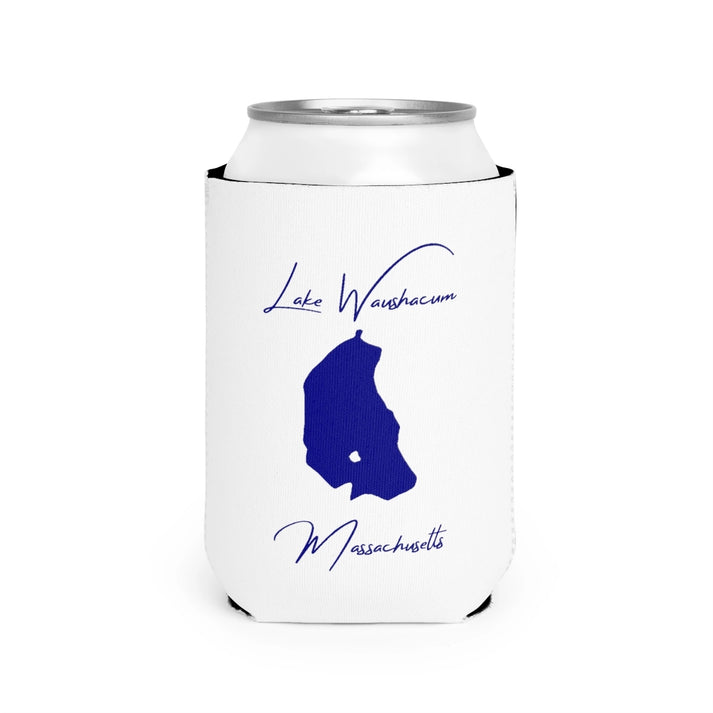 Massachusetts  Lake  Waushacum  Can  Koozie  front  position  view  from  front-2  white.webp