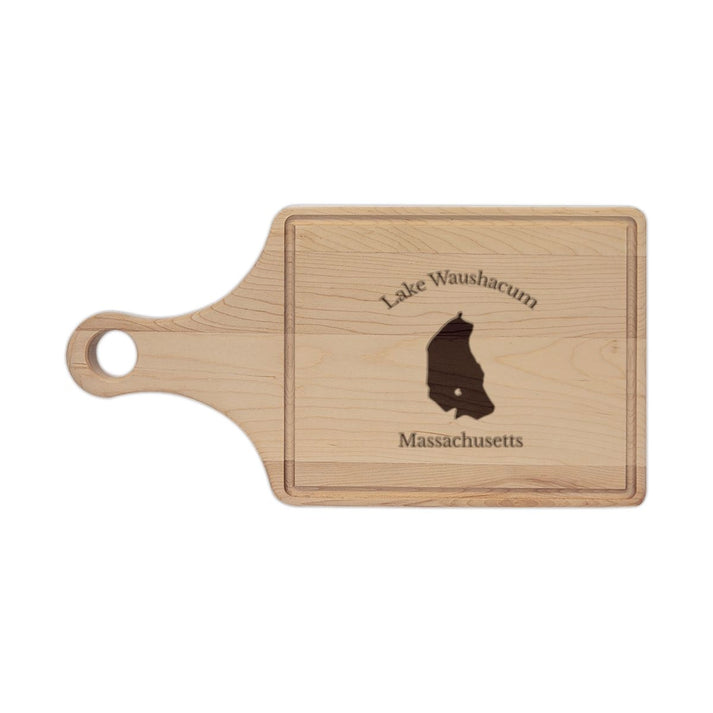 Massachusetts  Lake  Waushacum  Engraved  Cutting  Board  front  position  view  from  front  maple.webp
