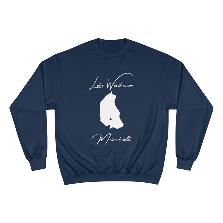 Massachusetts  Lake  Waushacum  Sweatshirt  front  position  view  from  front  navy.webp