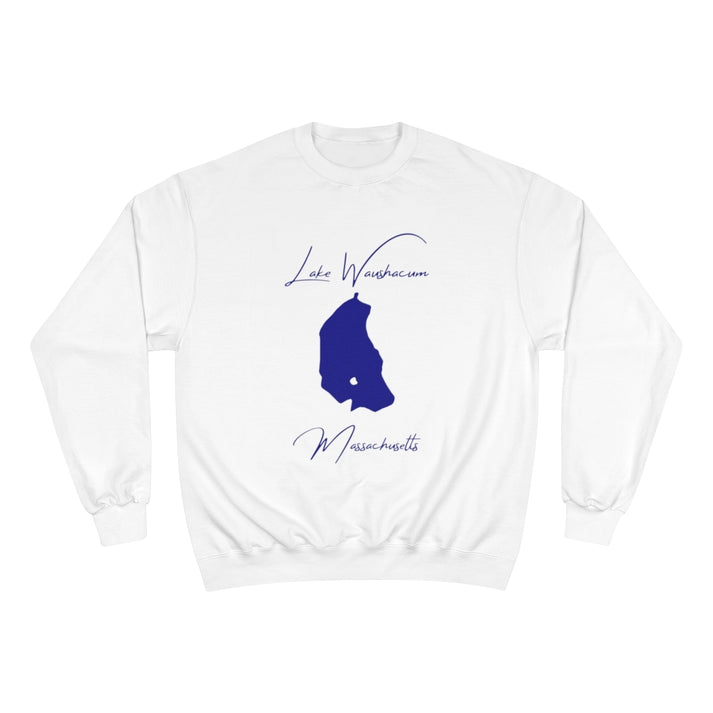 Massachusetts  Lake  Waushacum  Sweatshirt  front  position  view  from  front  white.webp