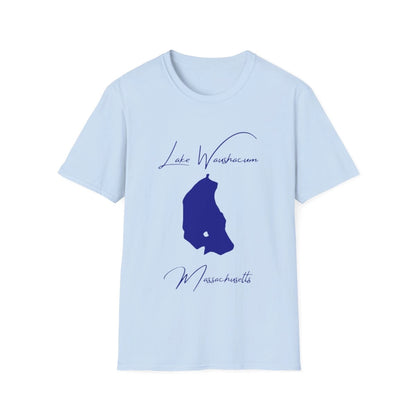 Massachusetts  Lake  Waushacum  T-shirt  front  position  view  from  front  light  blue.webp