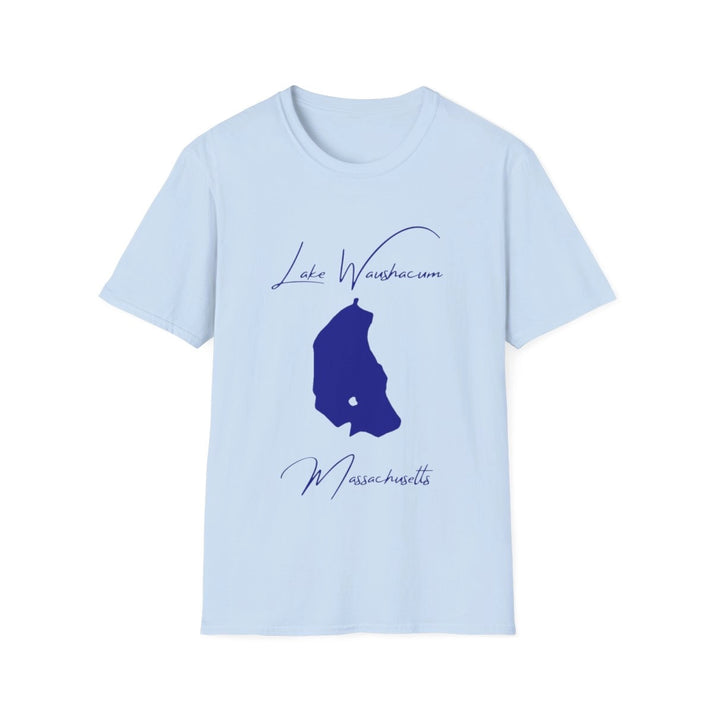 Massachusetts  Lake  Waushacum  T-shirt  front  position  view  from  front  light  blue.webp