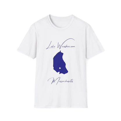 Massachusetts  Lake  Waushacum  T-shirt  front  position  view  from  front  white.webp