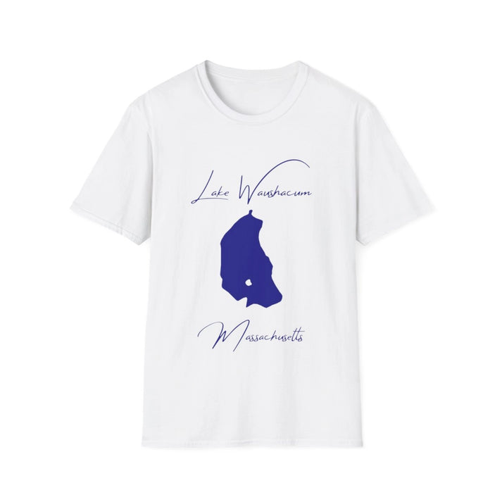 Massachusetts  Lake  Waushacum  T-shirt  front  position  view  from  front  white.webp