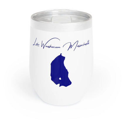 Massachusetts  Lake  Waushacum  Wine  Tumbler  front  position  view  from  front  white.webp