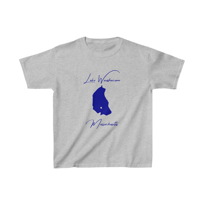 Massachusetts  Lake  Waushacum  Youth  T-shirt  front  position  view  from  front  sport  grey.webp