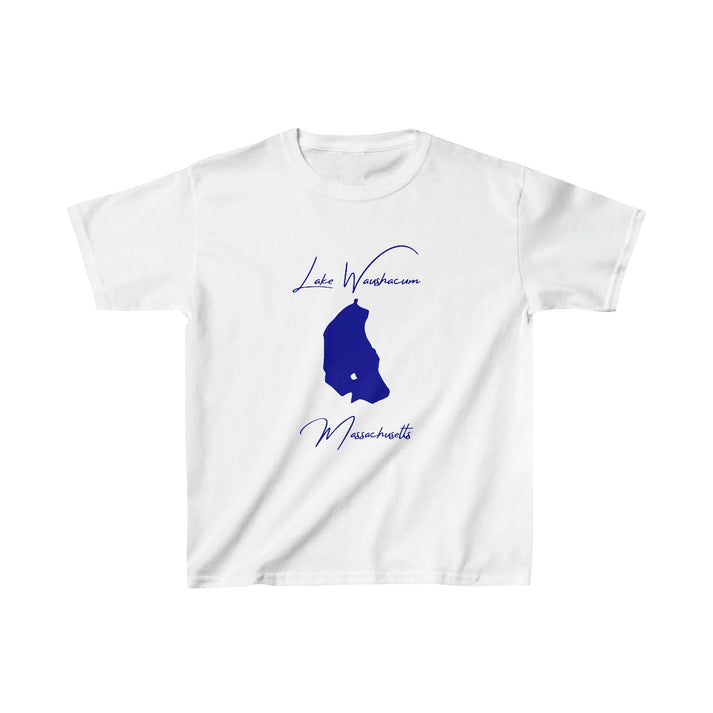 Massachusetts  Lake  Waushacum  Youth  T-shirt  front  position  view  from  front  white.webp