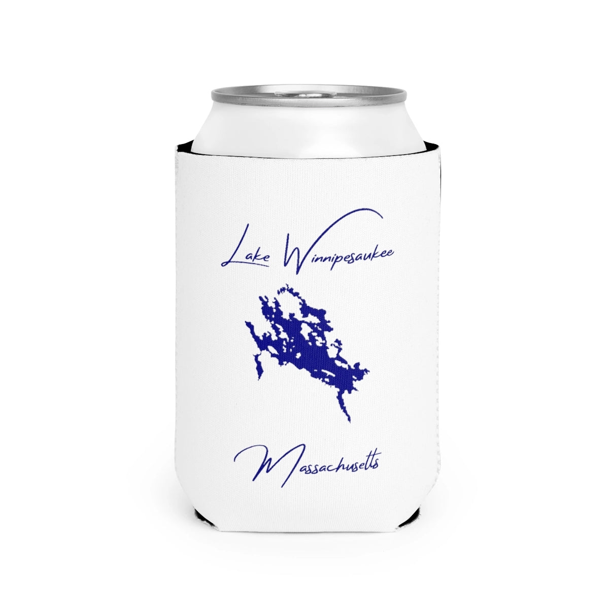 Massachusetts  Lake  Winnipesaukee  Can  Koozie  front  position  view  from  front-2  white.webp