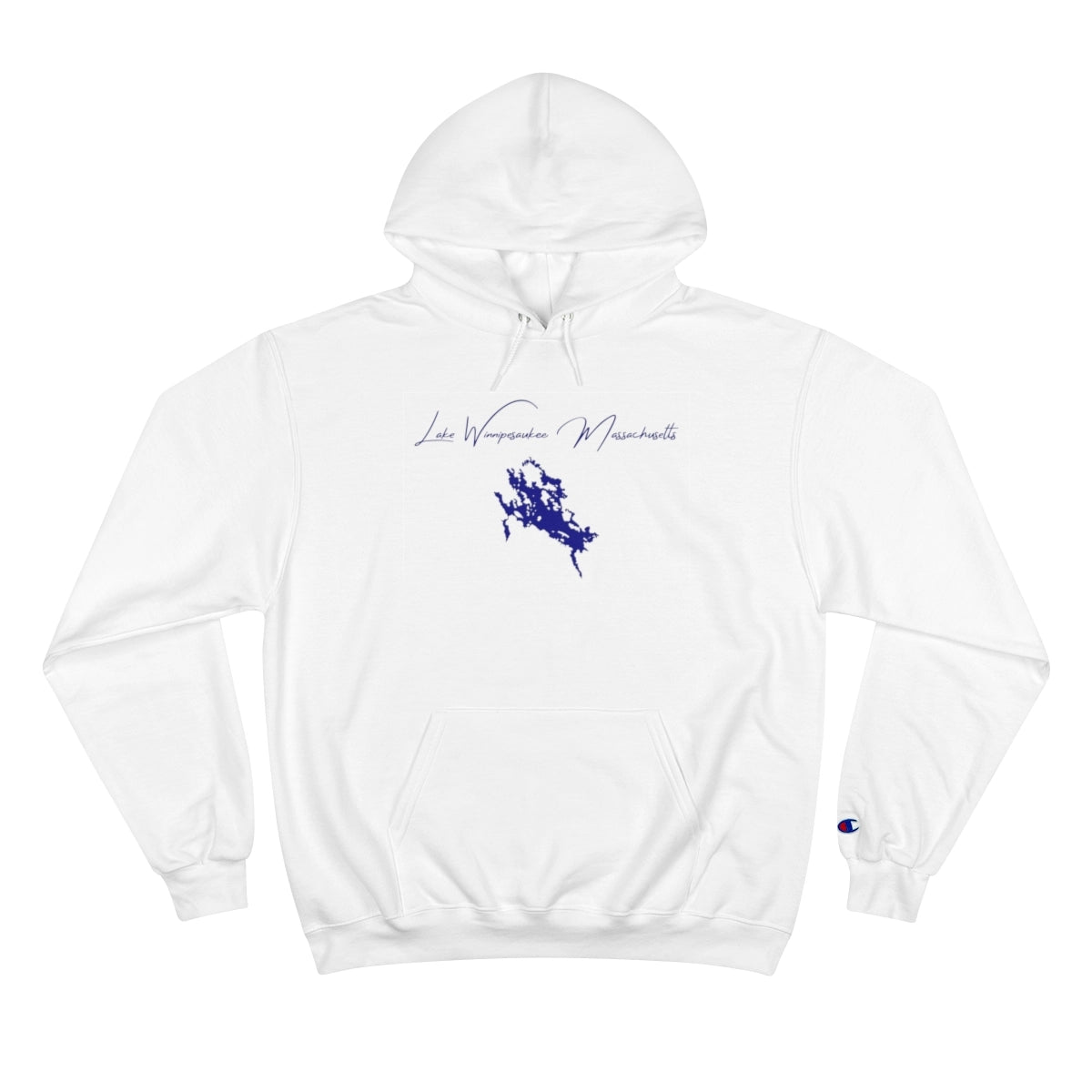 Massachusetts  Lake  Winnipesaukee  Hoodie  front  position  view  from  front  white.webp