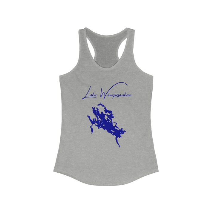 Massachusetts  Lake  Winnipesaukee  Racerback-Tank  front  position  view  from  front  heather  grey.webp