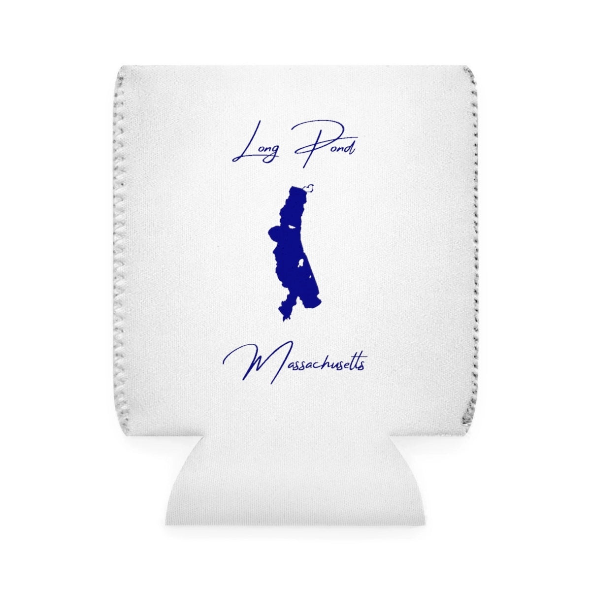 Massachusetts  Long  Pond  Can  Koozie  front  position  view  from  front-1  white.webp