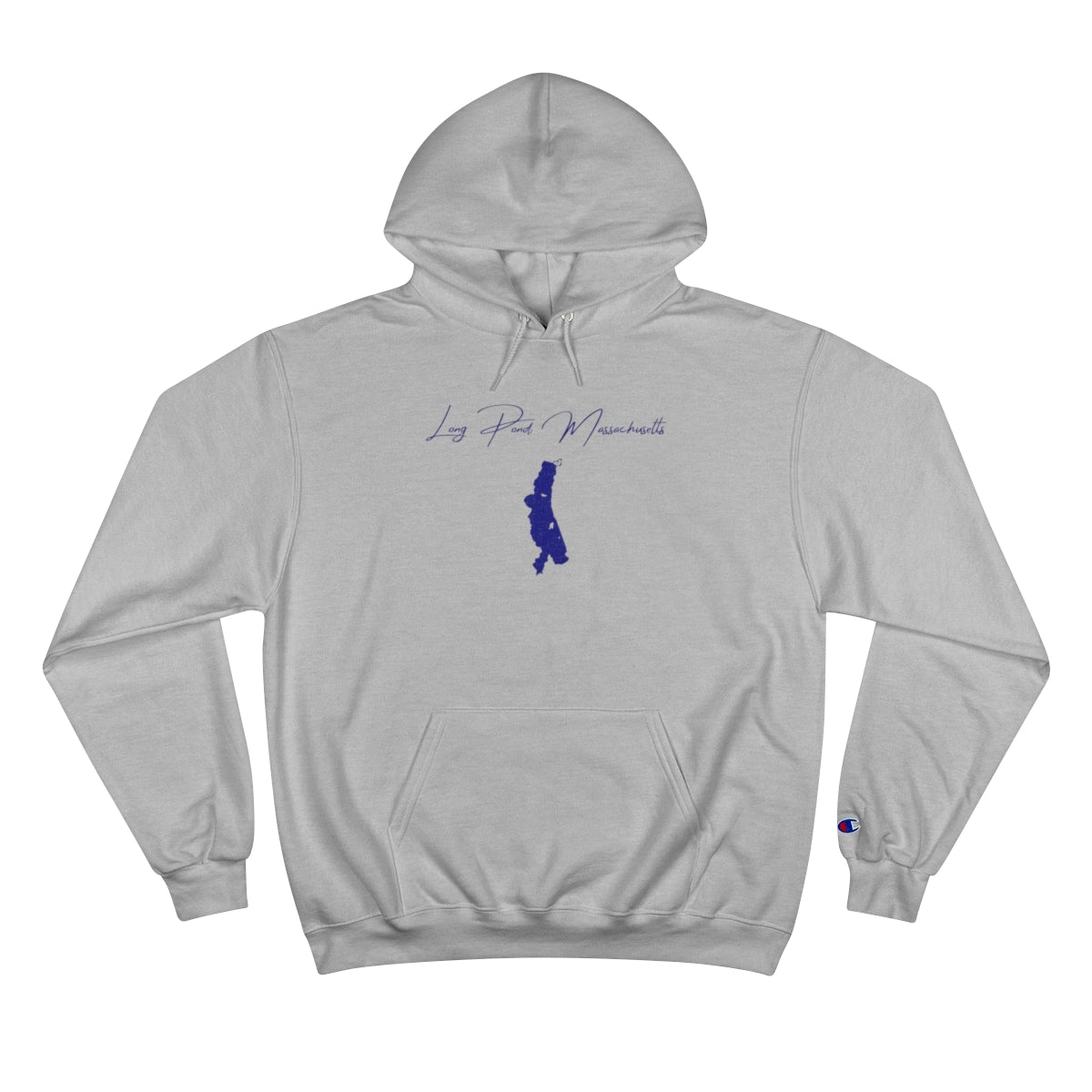 Massachusetts  Long  Pond  Hoodie  front  position  view  from  front  light  steel.webp