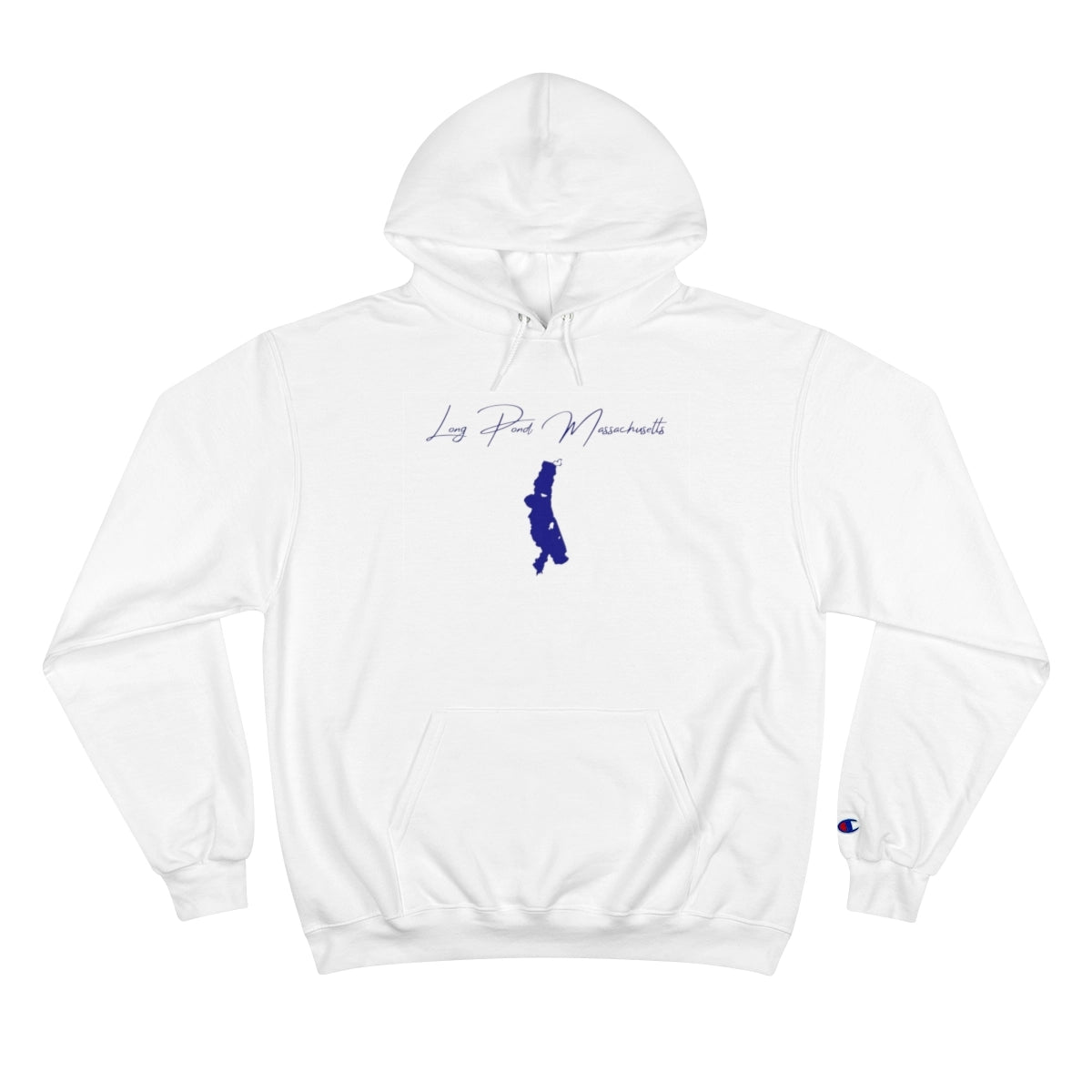Massachusetts  Long  Pond  Hoodie  front  position  view  from  front  white.webp
