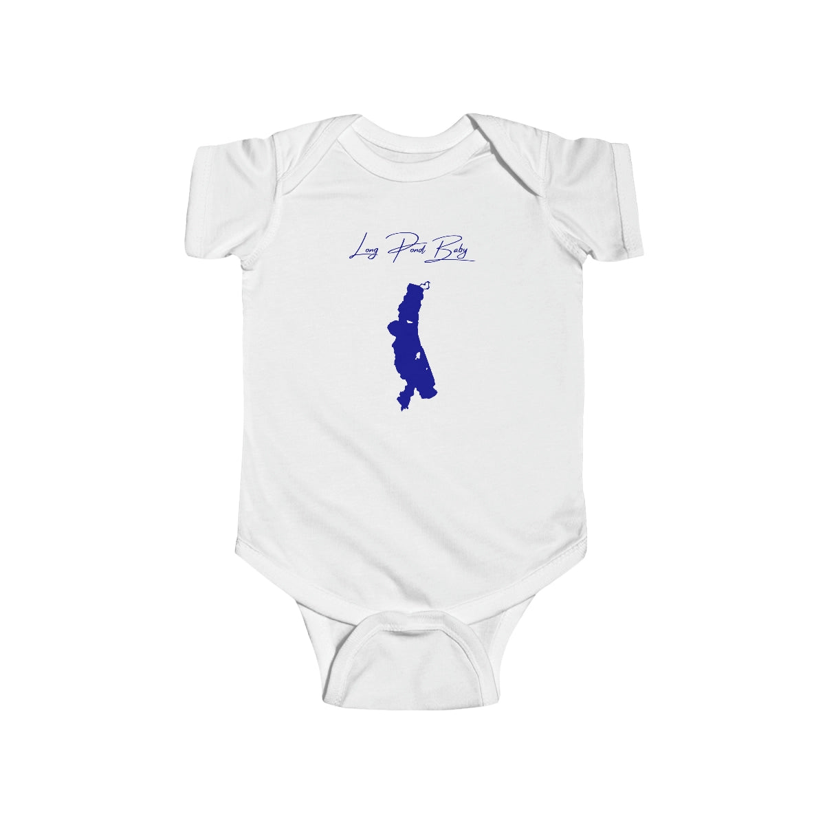 Massachusetts  Long  Pond  Onesie  front  position  view  from  front  white.webp