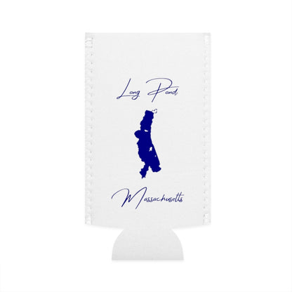Massachusetts  Long  Pond  Slim  Can  Koozie  front  position  view  from  flat-front  white.webp