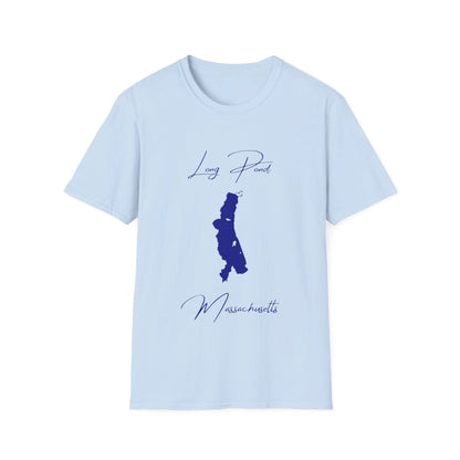Massachusetts  Long  Pond  T-shirt  front  position  view  from  front  light  blue.webp