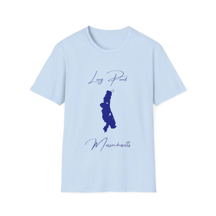 Massachusetts  Long  Pond  T-shirt  front  position  view  from  front  light  blue.webp