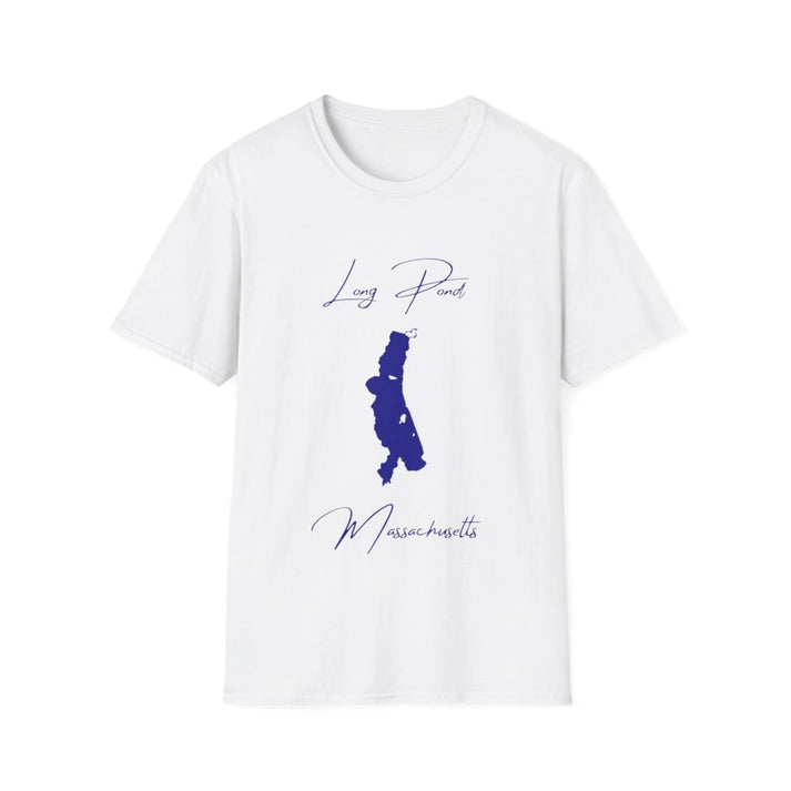 Massachusetts  Long  Pond  T-shirt  front  position  view  from  front  white.webp