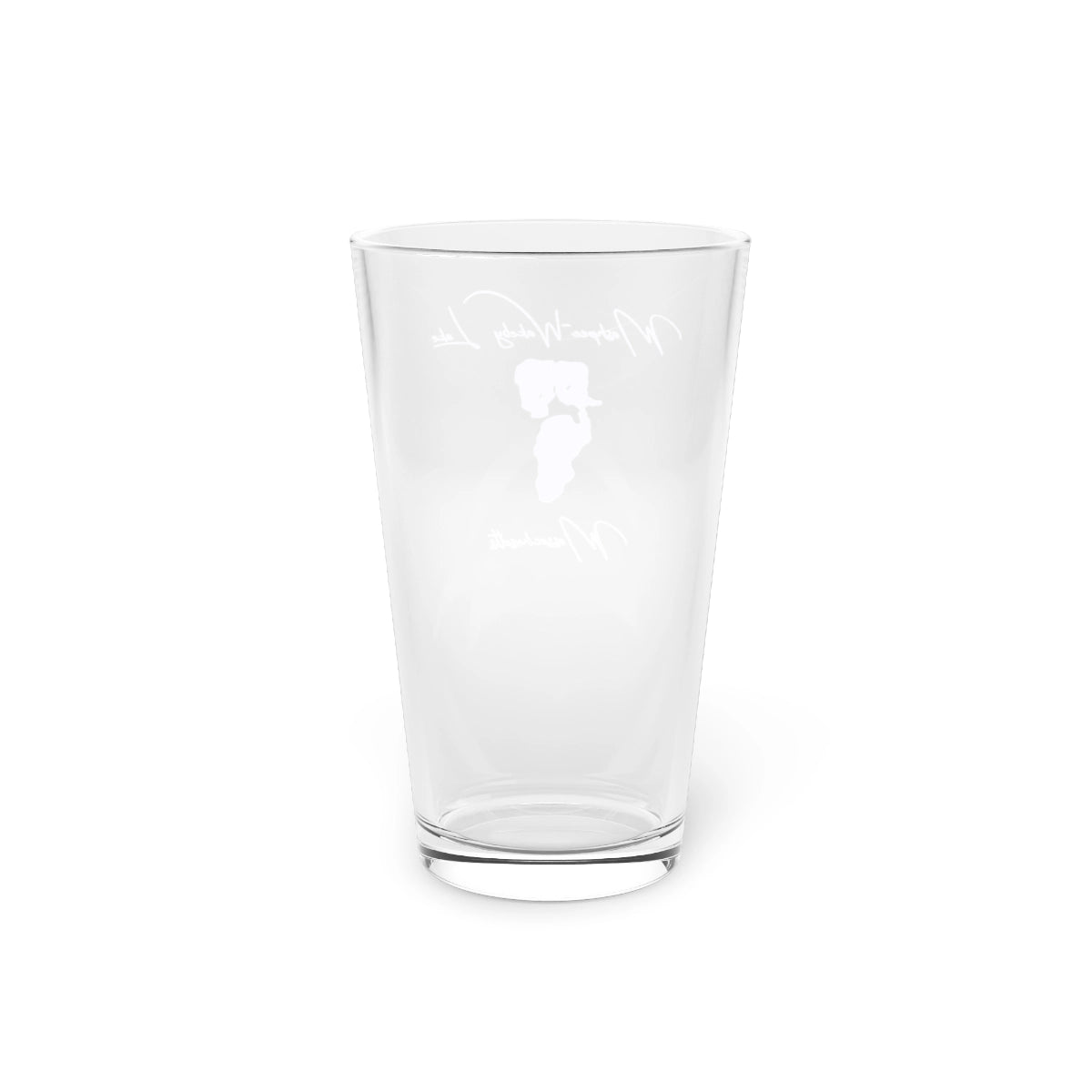 Massachusetts  Mashpee-Wakeby  Lake  16oz  Pint  Glass  front  position  view  from  back  16oz.webp