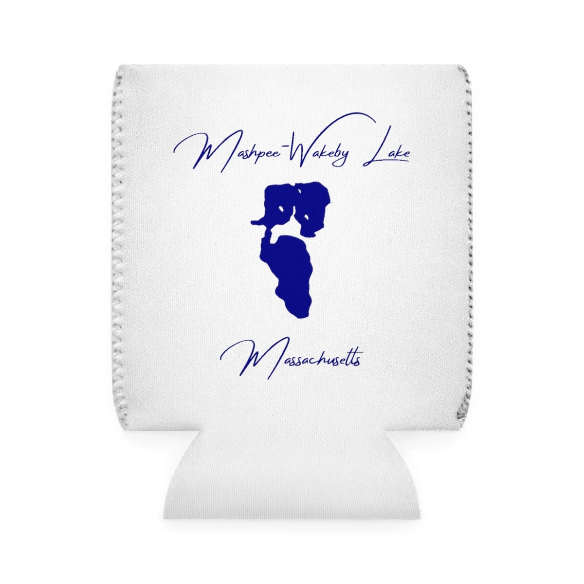 Massachusetts  Mashpee-Wakeby  Lake  Can  Koozie  front  position  view  from  front-1  white.webp