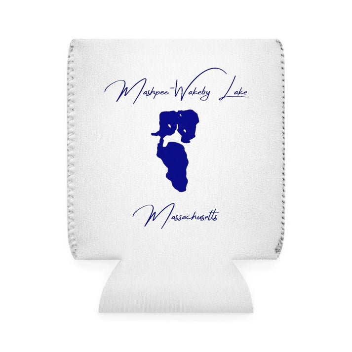 Massachusetts  Mashpee-Wakeby  Lake  Can  Koozie  front  position  view  from  front-1  white.webp