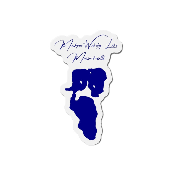 Massachusetts  Mashpee-Wakeby  Lake  Die  Cut  Magnet  front  position  view  from  front  4  x  4.webp