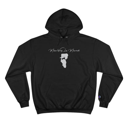 Massachusetts  Mashpee-Wakeby  Lake  Hoodie  front  position  view  from  front  black.webp