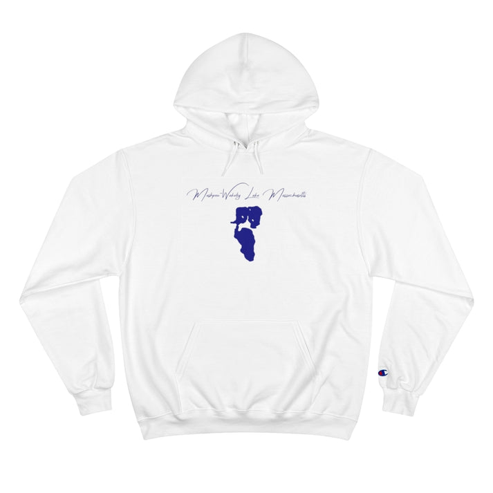 Massachusetts  Mashpee-Wakeby  Lake  Hoodie  front  position  view  from  front  white.webp